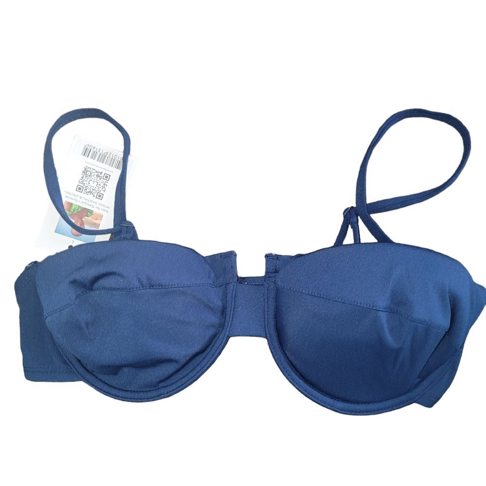 Liberty & Justice Nwt Navy Blue Underwire Bikini top Size Large